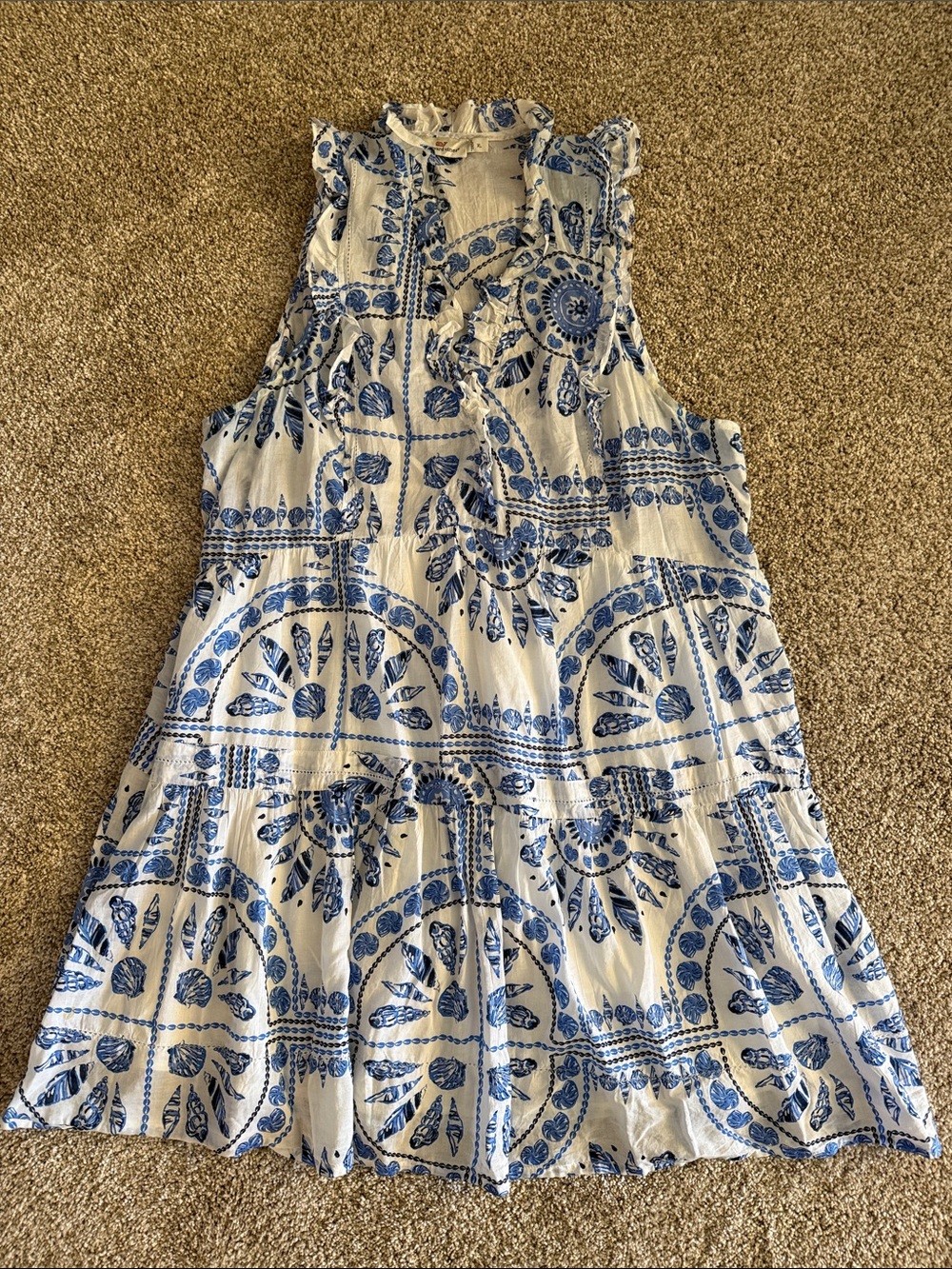 Vineyard Vines Sleeveless Scarf Print Beach Dress, EUC, XL